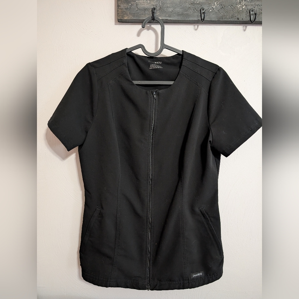 Jaanuu Women's Black Scrub Top